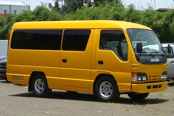 Karoseri Microbus Minibus Isuzu Elf Terbaik Jakarta Tangerang Bogor Orange karoseri.info